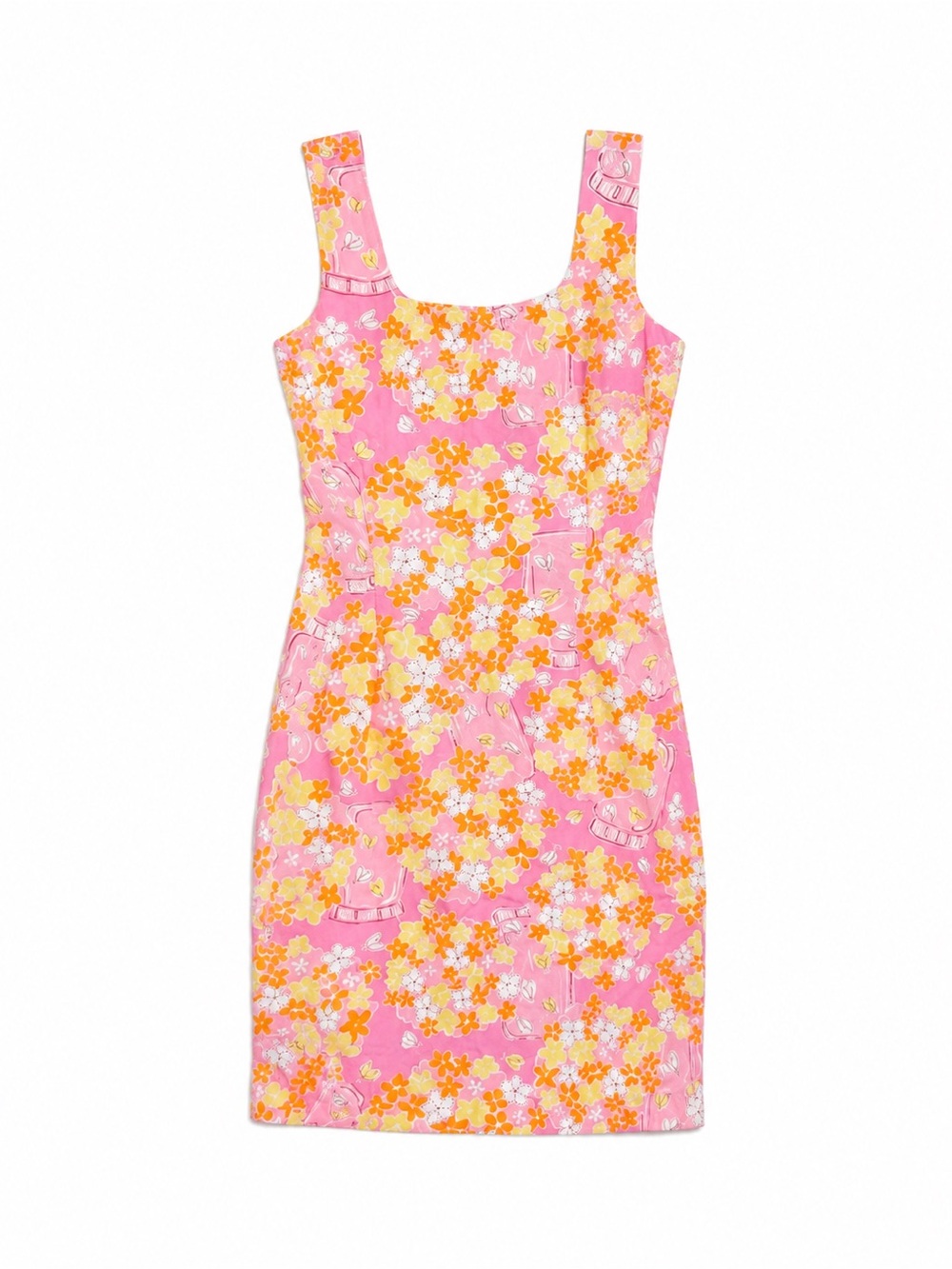 Vintage Lilly Pulitzer White Label Night Lights Glow Dress Size 6